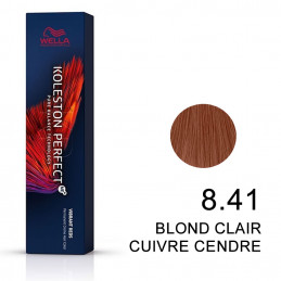 Koleston perfect Vibrant Reds 8.41 Blond clair cuivré cendré