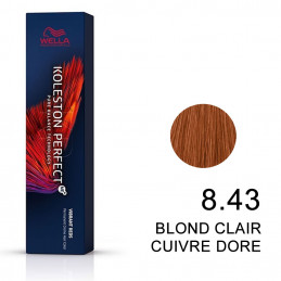Koleston perfect Vibrant Reds 8.43 Blond clair cuivré doré