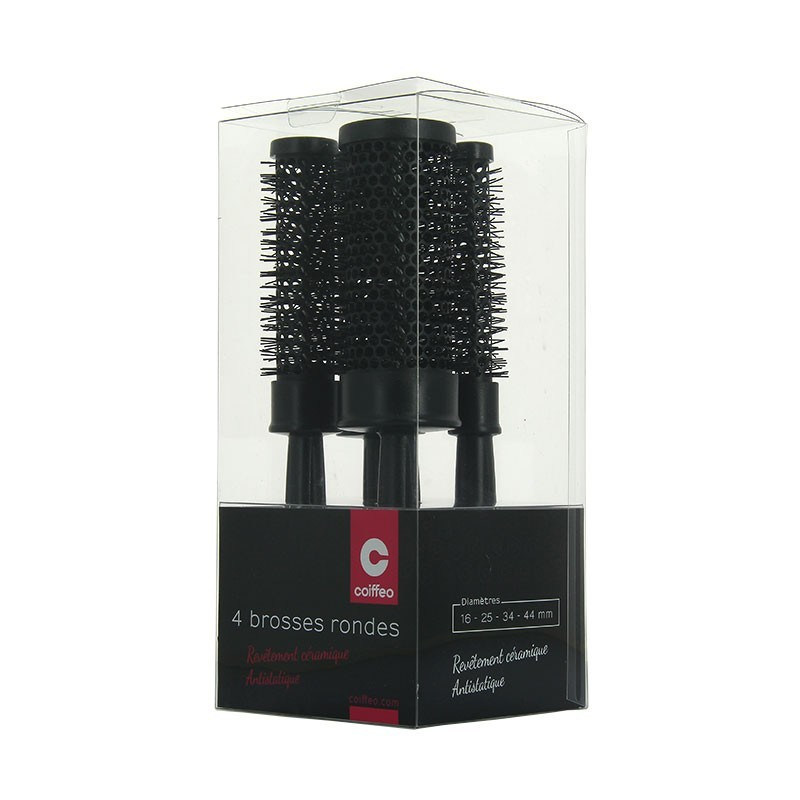 Lot De 4 Brosses Rondes Kärcher - Nettoyage Vapeur - Pour Joints Et Coins - 2 Noires + 2 Jaunes