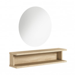 Miroir coiffeuse Eléonor décor bois clair