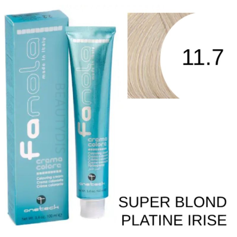 Coloration Fanola 11.7 Super blond platine irisé