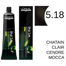 Coloration Inoa 5.18 chatain clair cendré mocca