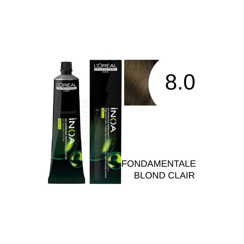Coloration Inoa 8.0 Fondamentale blond clair