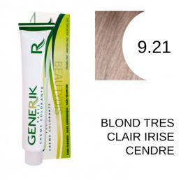 Coloration Generik sans ammoniaque 9,21 Blond très clair irisé cendré