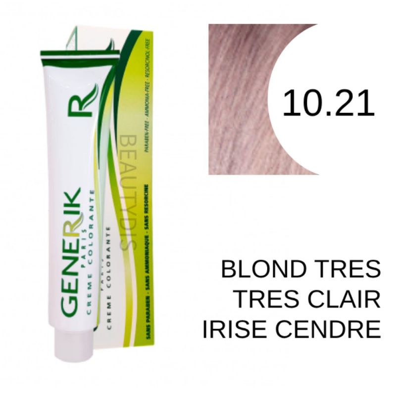 Coloration Generik sans ammoniaque 10.21Blond très clair irisé cendré