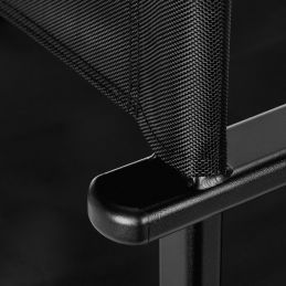 Chaise de maquillage pliante en aluminium noir