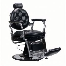 Fauteuil barbier Leopold baroque noir
