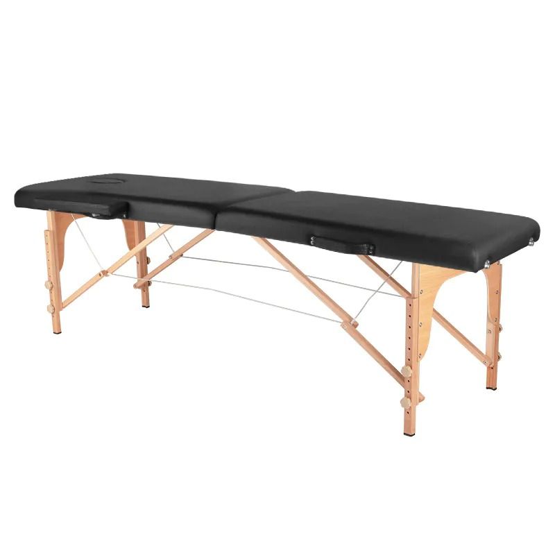Table de massage pliante 2 segments noir