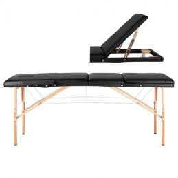 Table de massage pliante 3 segments noir