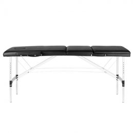 Table de massage pliante aluminium 3 segments noir