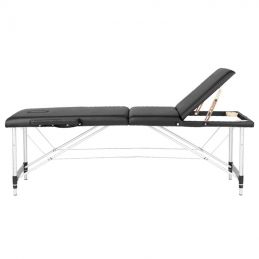 Table de massage pliante aluminium 3 segments noir