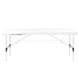 Table de massage pliante aluminium 3 segments blanc