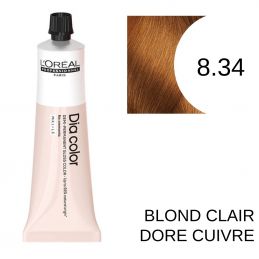 Coloration Dia color 8.34 Blond clair doré cuivré
