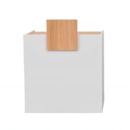 Comptoir de caisse Livadia blanc et bois clair
