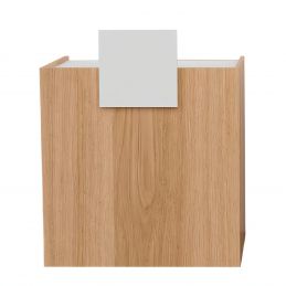 Comptoir de caisse Livadia bois clair et blanc