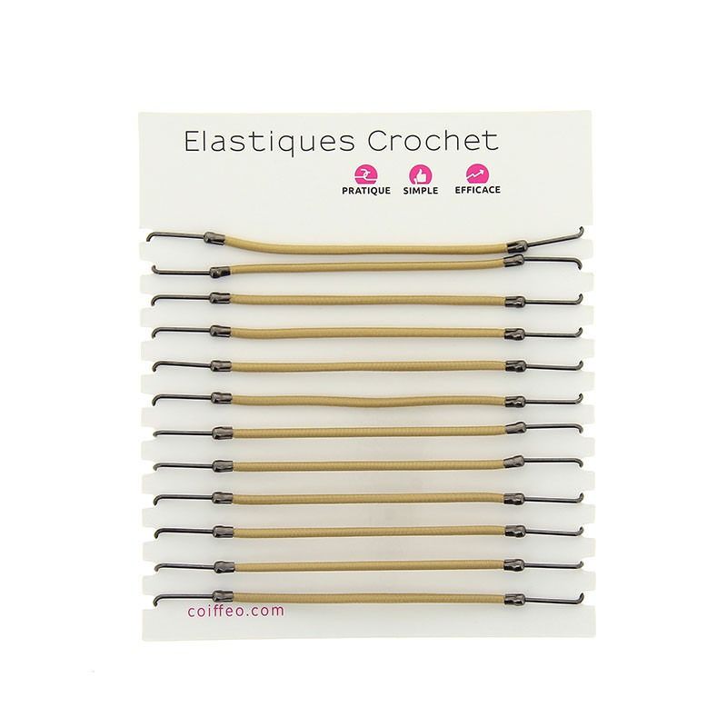 Elastique crochet blond par 12 