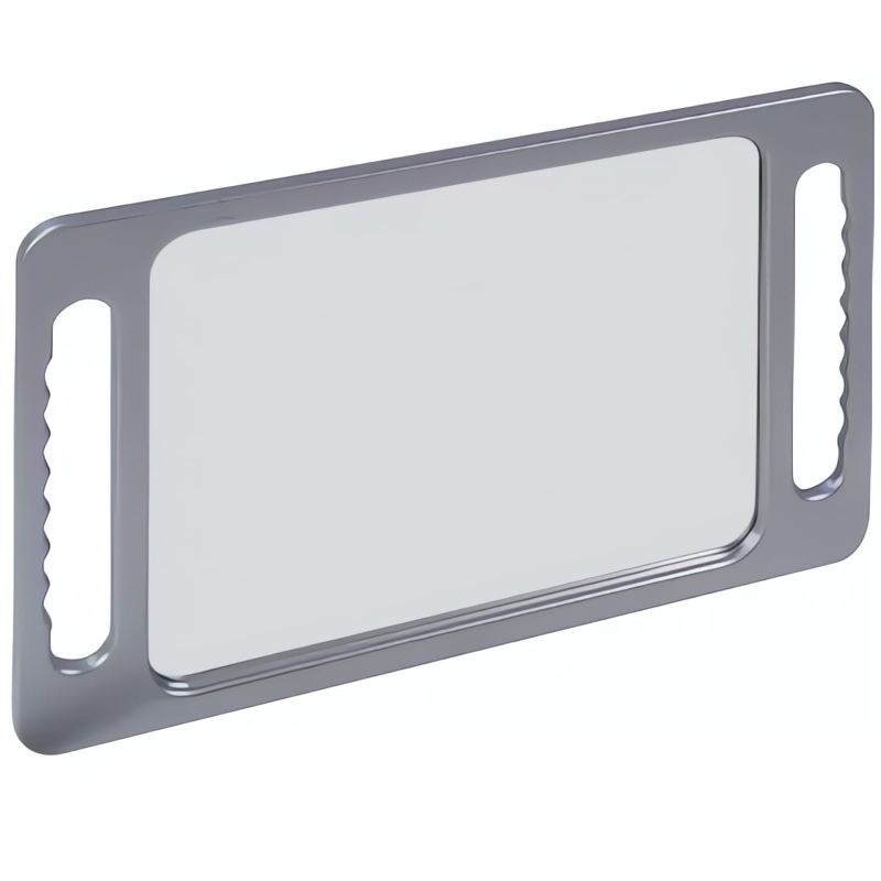 Miroir coiffure 40x26cm argent