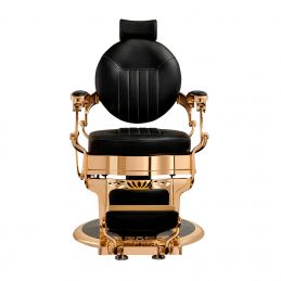 Fauteuil barbier Achille noir et doré