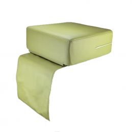 Coussin pouf rehausseur vert pour fauteuil de coiffure