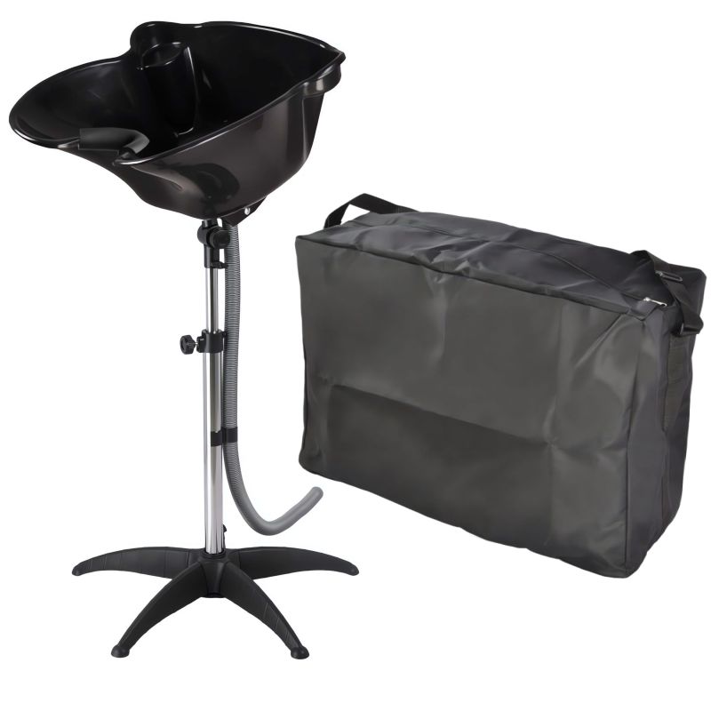 Bac lave tête noir coiffure sur pied avec sac Bac lave tête noir coiffure sur pied avec sac