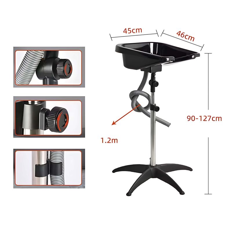 Bac à Shampoing Pour Lavage De Cheveux à Domicile - Noir - 60x38x10 Cm - Marque MXTIMWAN