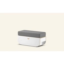 Banc d'accueil avec tiroir Aloria S blanc