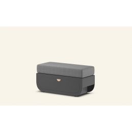 Banc d'accueil avec tiroir Aloria S gris