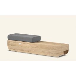 Banc d'accueil avec tiroir Aloria L chêne