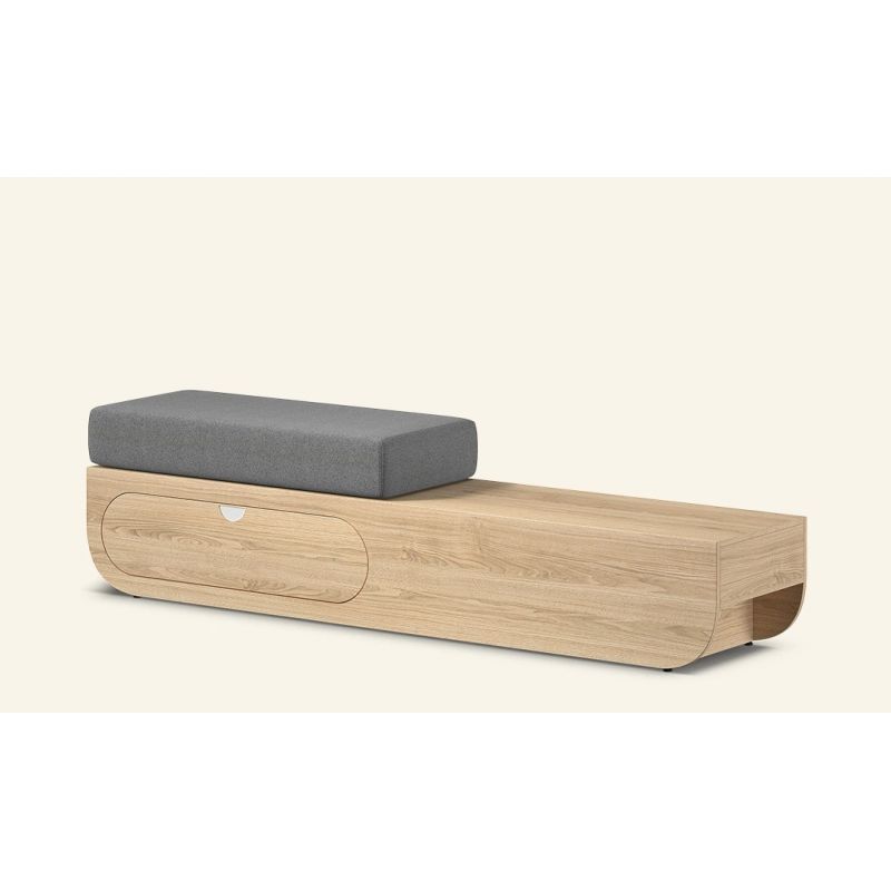 Banc d'accueil avec tiroir Aloria L chêne Banc d'accueil avec tiroir Aloria L chêne