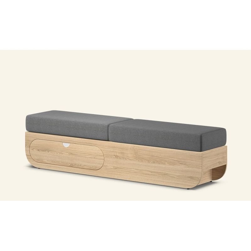 Banc d'accueil avec tiroir Aloria L Duo chêne Banc d'accueil avec tiroir Aloria L Duo chêne
