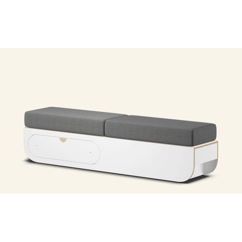 Banc d'accueil avec tiroir Aloria L Duo blanc Banc d'accueil avec tiroir Aloria L Duo blanc
