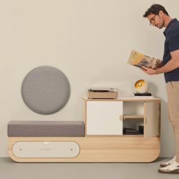Banc d'accueil avec tiroir Aloria L Rangement chêne