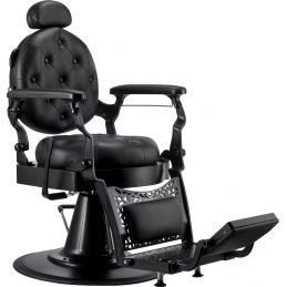 Fauteuil barbier Leopold baroque noir