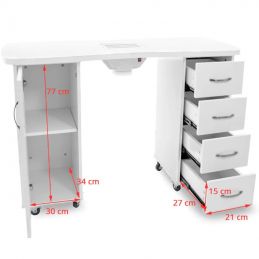 copy ofTable manucure professionnelle deux caissons aspirateur intégré