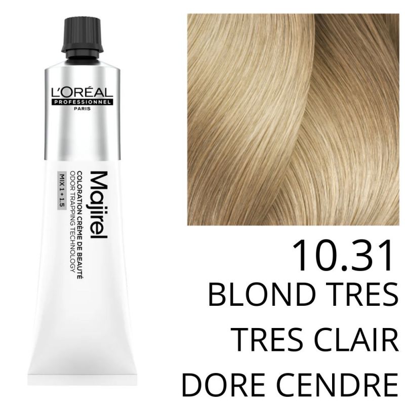 Coloration Majirel 10.31 Blond très très clair doré cendré L'Oréal Professionnel