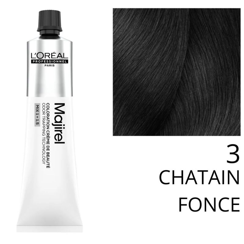 Coloration Majirel 3 Chatain foncé L'Oréal Professionnel Coloration Majirel 3 Chatain foncé L'Oréal Professionnel