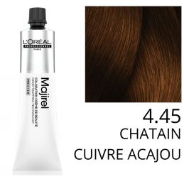 Coloration Majirel 4.45 Chatain cuivré acajou L'Oréal Professionnel