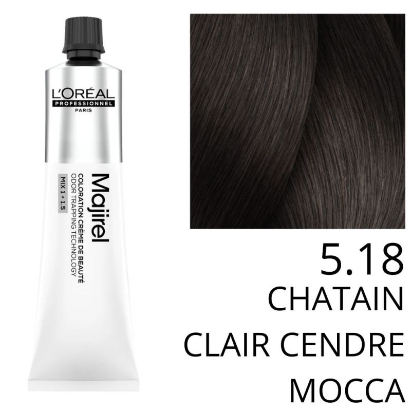 Coloration Majirel 5.18 Chatain clair cendré mocca L'Oréal Professionnel Coloration Majirel 5.18 Chatain clair cendré mocca L'Oréal Professionnel