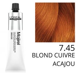 Coloration Majirel 7.45 Blond cuivré acajou L'Oréal Professionnel