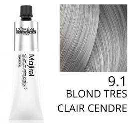 Coloration Majirel 9.1 Blond très clair cendré L'Oréal Professionnel
