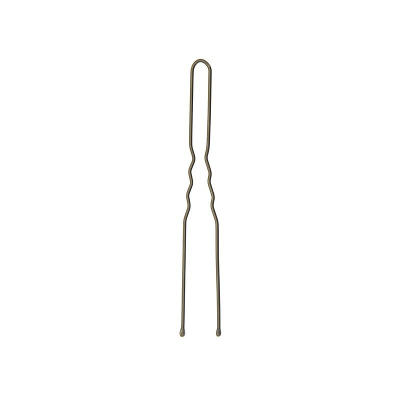 Epingles à chignon ondulées Bronze bouts perlés 70mm par 40 Epingles à chignon ondulées Bronze bouts perlés 70mm par 40