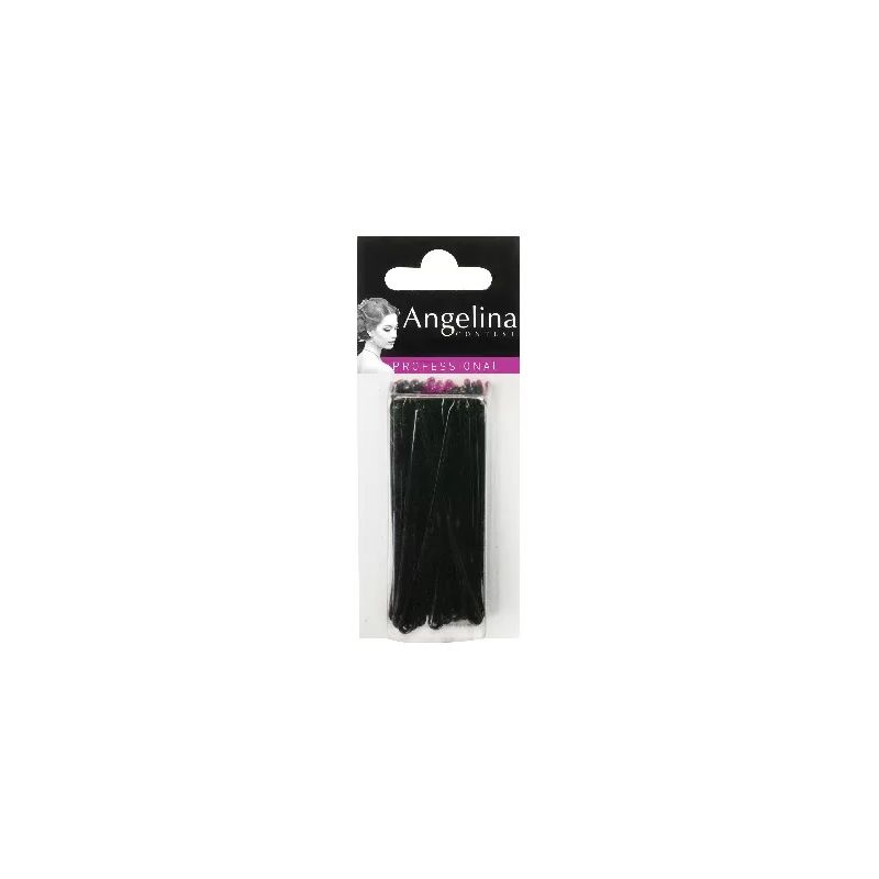 Epingle droite perlée Kifix noire 70mm par 40 Epingle droite perlée Kifix noire 70mm par 40