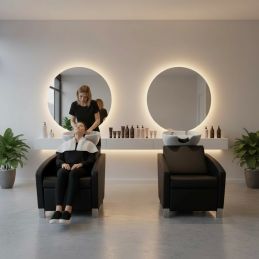 Bac à shampoing professionnel noir Bary