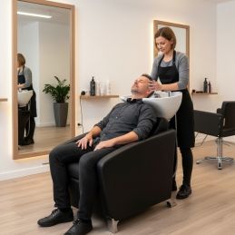 Bac à shampoing professionnel noir Bary