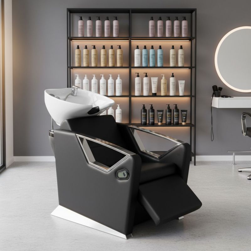 Bac à shampoing repose jambes inclinable Bac à shampoing repose jambes inclinable