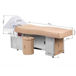 Table Head SPA Beige avec rangement fermé