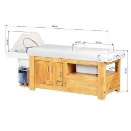 Table Head SPA Blanc structure bois
