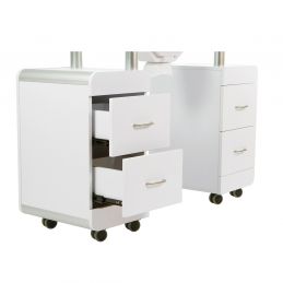 Table manucure Denver plateau verre