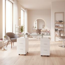 Table manucure Denver plateau verre