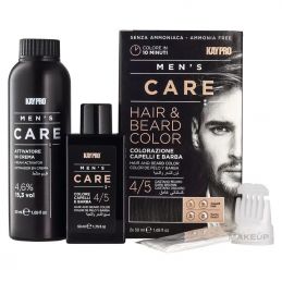 Kit Coloration Homme Cheveux et Barbe Chatain foncé